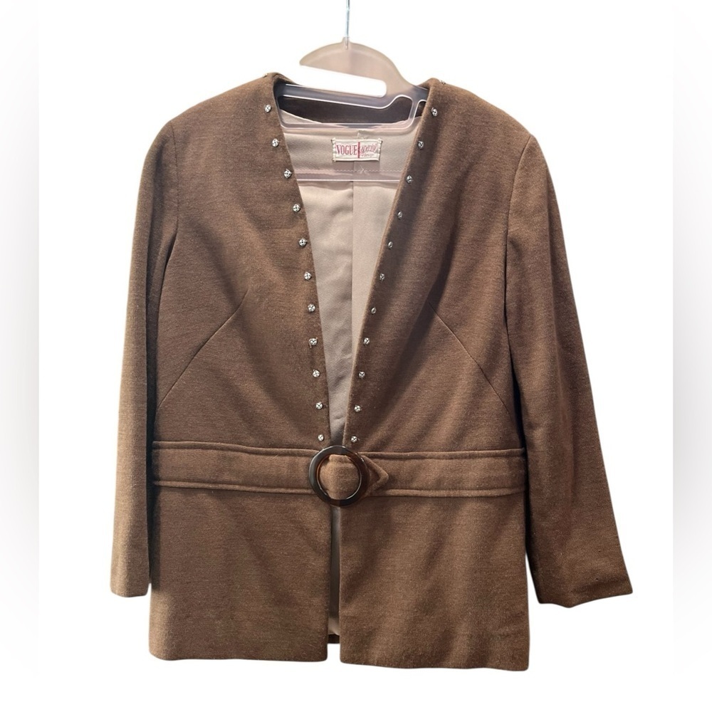 True vintage 60s sophisticated brown jacket, blazer-XL